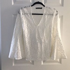 Lace V neck top